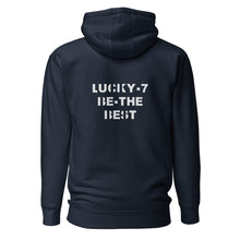Load image into Gallery viewer, Lucky 7 Be the Best - NVY Hooded Sweater
