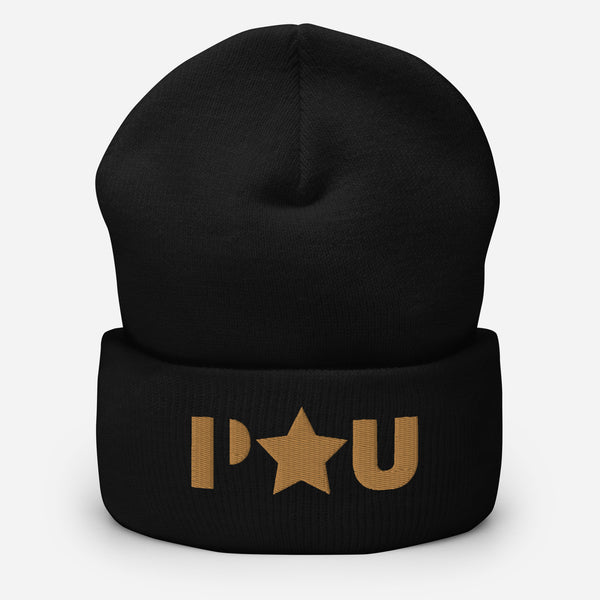 PU Star Retro Gold Black Beanie