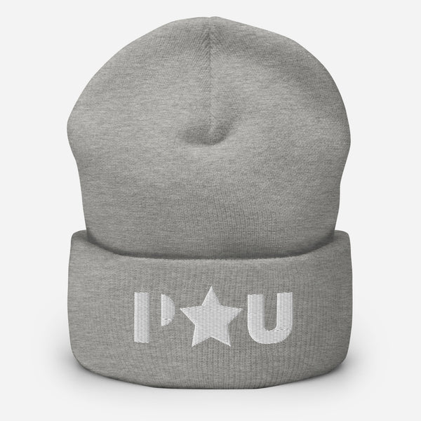 PU Star Retro Silver Grey Beanie