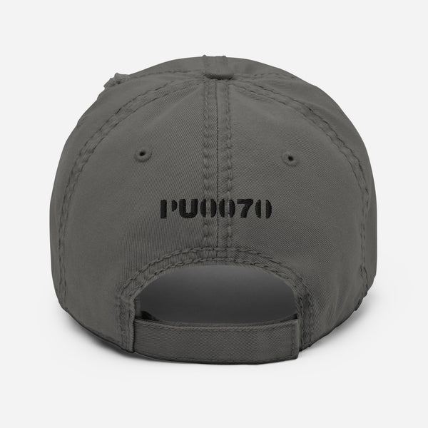 PU0070 Charcoal Grey Weathered Cap